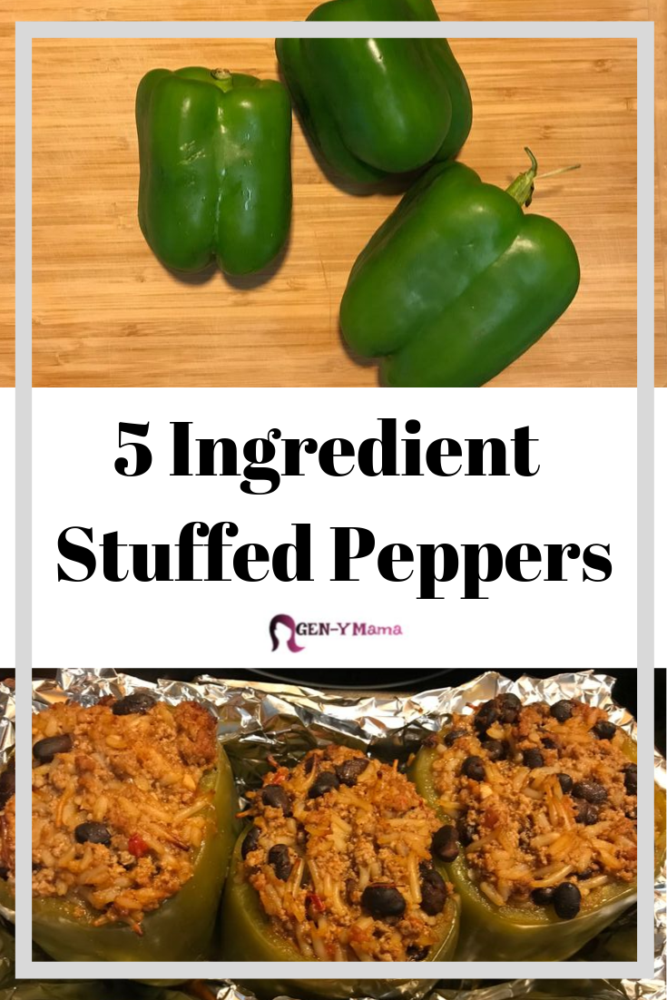 5 Ingredient Stuffed Peppers Pinterest Image