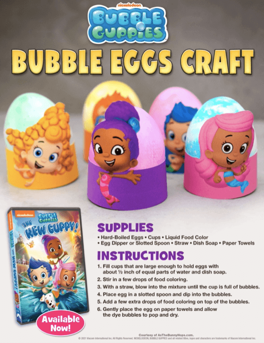Bubble Guppies Egg Wrappers Supply List