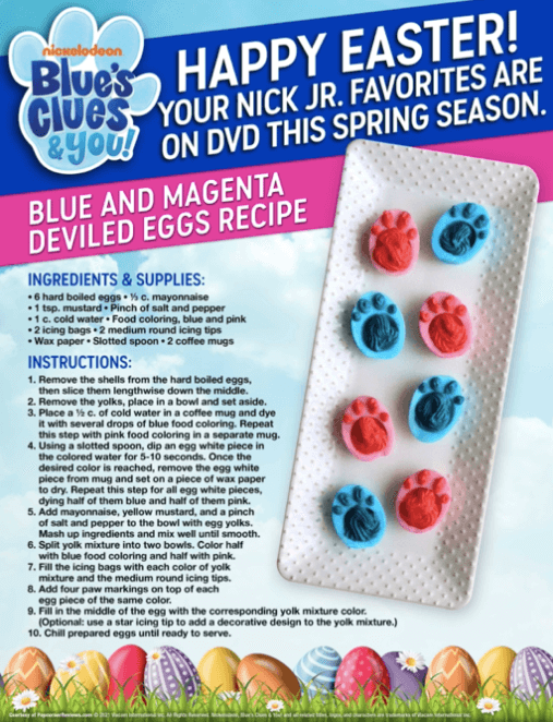 Blue's Clues Inspired Deviled Eggs Instructions