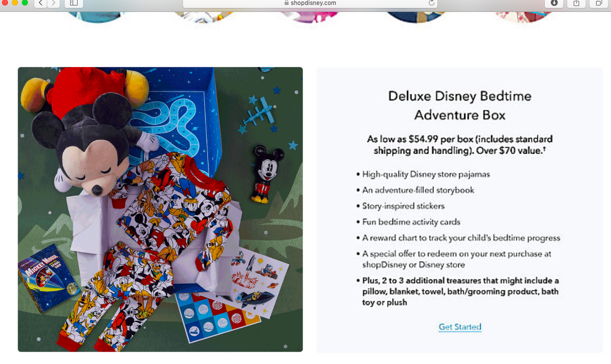 Deluxe Disney Bedtime Adventure Box