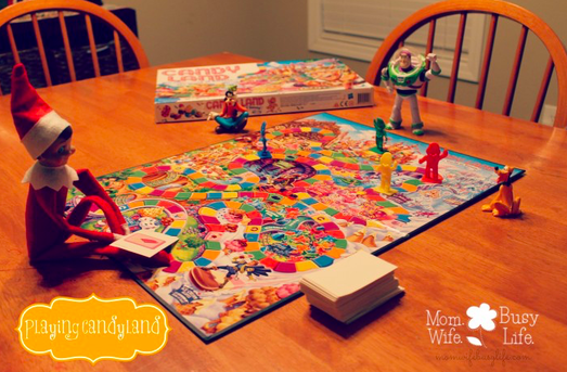 Elf on the Shelf Ideas Playing a Game