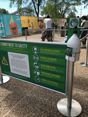 Sesame Place 2020 | Hand Sanitizer Pumps Throughout the Park