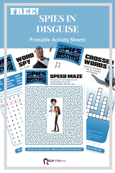Spies in Disguise Printable Activity Sheets