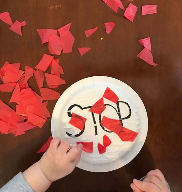Rubble on the Double DVD Release: Tissue Paper Stop Sign Craft