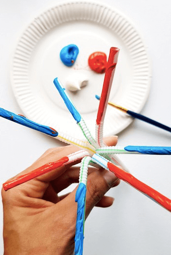 How to make Election Day fun for kids, firework straw craft