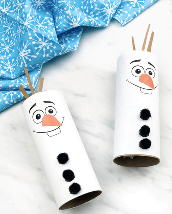 Frozen 2 Movie Night, Olaf Paper Roll Craft