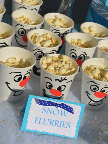 Frozen 2 Movie Night, Olaf Popcorn Cups