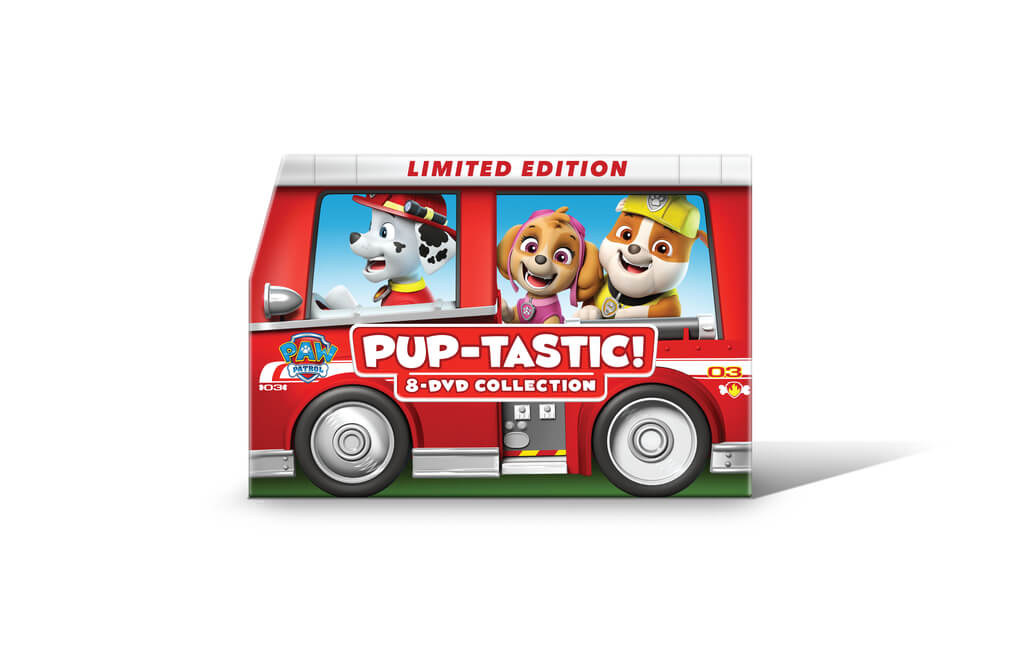 PAW Patrol 8 DVD Collection Gift Set Has the first ever Robo Dog DVD only available in this gift set