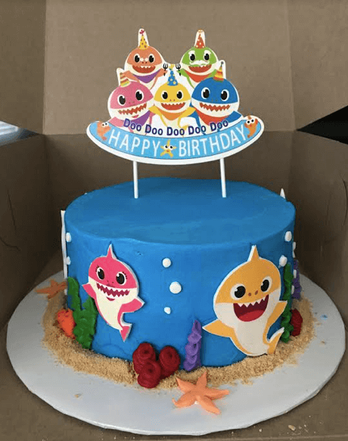 Baby Shark Birthday Party Cake