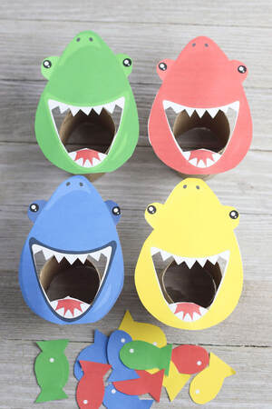 Baby Shark Party Ideas Feed the Shark Game