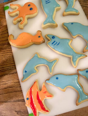 Baby Shark Party Ideas Ocean Themed Cookies