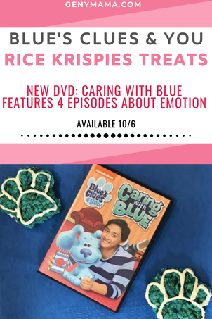 Blue's Clues & You Caring with Blue New DVD and Rice Krispy Treat Snack