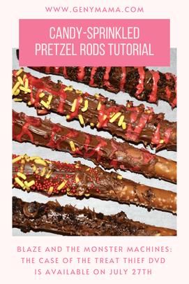 Celebrate Blaze and the Monster Machines: The Case of the Treat Thief DVD with Blaze Inspired Candy-Sprinkled Pretzel Rods