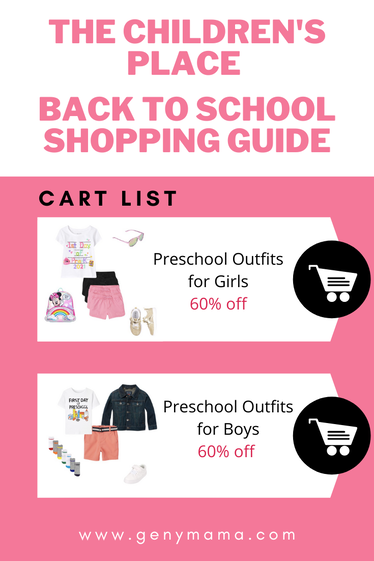 Back to School Shopping Guide | The Children's Place 60% Off Back To School Sale | Shop Preschooler Styles for Girls and Boys
