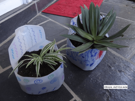 Earth Day Crafts and Projects Milk Jug Planters