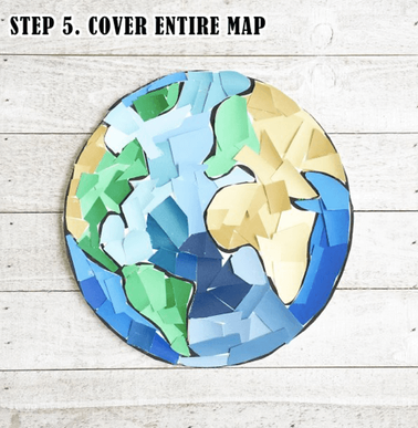 Earth Day Crafts and Projects Paint Chip Earth