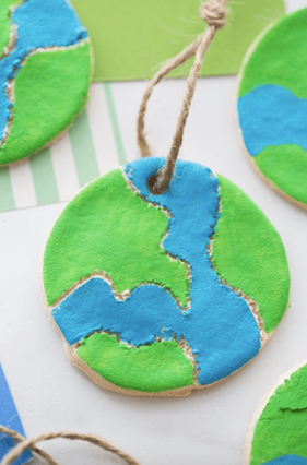 Earth Day Crafts and Projects Salt Dough Ornament