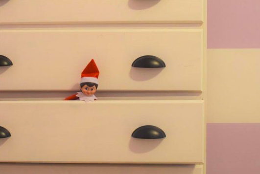 Elf on the Shelf Ideas in a Drawer