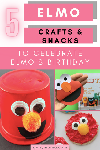 February 3rd is Elmo's Birthday! Celebrate with these Elmo inspired crafts and snacks!