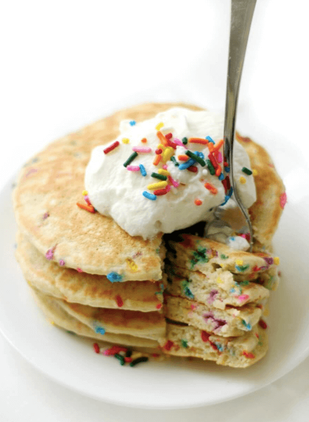 First Day of School Funfetti Pancakes for Breakfast