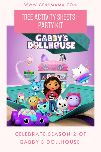 Gabby's Dollhouse Season 2 Activity Sheets and Party Kit