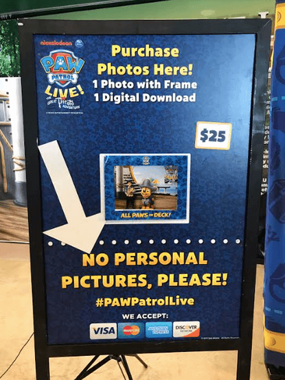 Paw Patrol Live! The Great Pirate Adventure Souvenir Photos