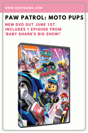 New PAW Patrol DVD PAW Patrol: Moto Pups Includes 1 Episode of Baby Shark's Big Show!