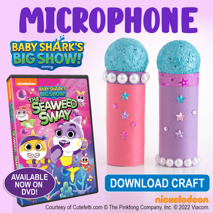 Baby Shark's Big Show! The Seaweed Sway DVD | DIY Microphone Craft