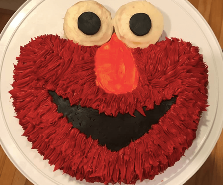 Sesame Street Snack Elmo Face Cake