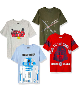 Spotted Zebra by Star Wars Amazon Exclusive 4 pack tees. boys