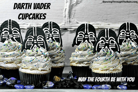 Star Wars Day Darth Vader Cupcakes