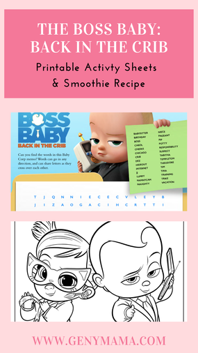 The Boss Baby: Back in the Crib | Free Printable Activity Sheets
