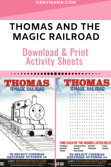Thomas and the Magic Railroad Activity Sheets