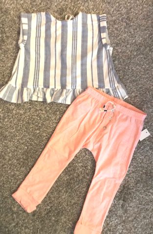 Baby by KidBox Review Coral and Blue Strip Shirt