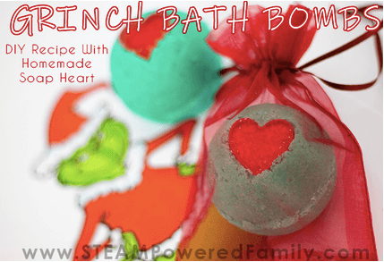 Seuss Themed Crafts_  Grinch Bath Bomb