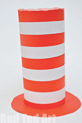 Seuss Themed Crafts_ Paper Cat in the Hat hat