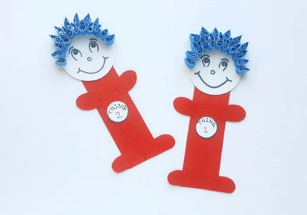 Seuss Themed Crafts_ Thing 1 and Thing 2