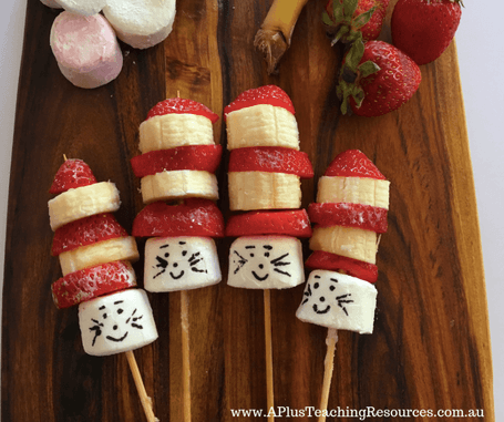 Dr. Seuss Cat in the Hat Kabobs 