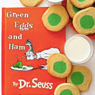 Dr. Seuss Green Eggs and Ham Cookies