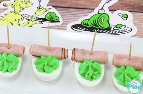 Dr. Seuss Deviled Green Eggs and Ham