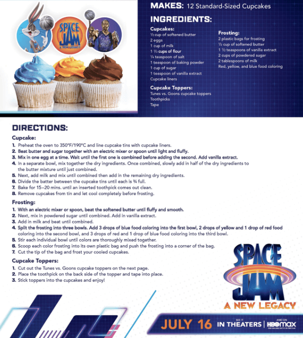 Space Jam: A New Legacy Activities | Cupcakes