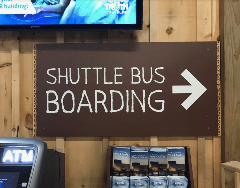 Visiting the Ark Encounter with Kids, The Journey Starts on a Shuttle Bus